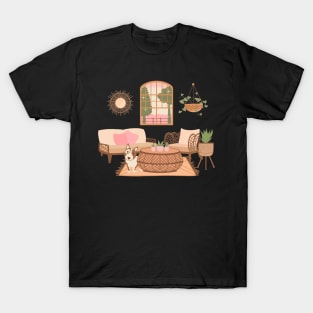 Bohemian cozy room interior T-Shirt